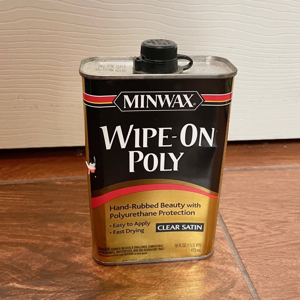NEW Minwax Wipe on poly Clear satin 16oz